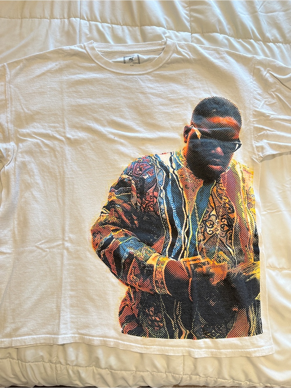 white & black Brooklyn Mint Biggie Smalls tee